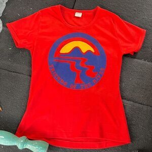 Rare Vintage 70s Friends of the River Tee Single Stitch Nature Graphic Shirt M